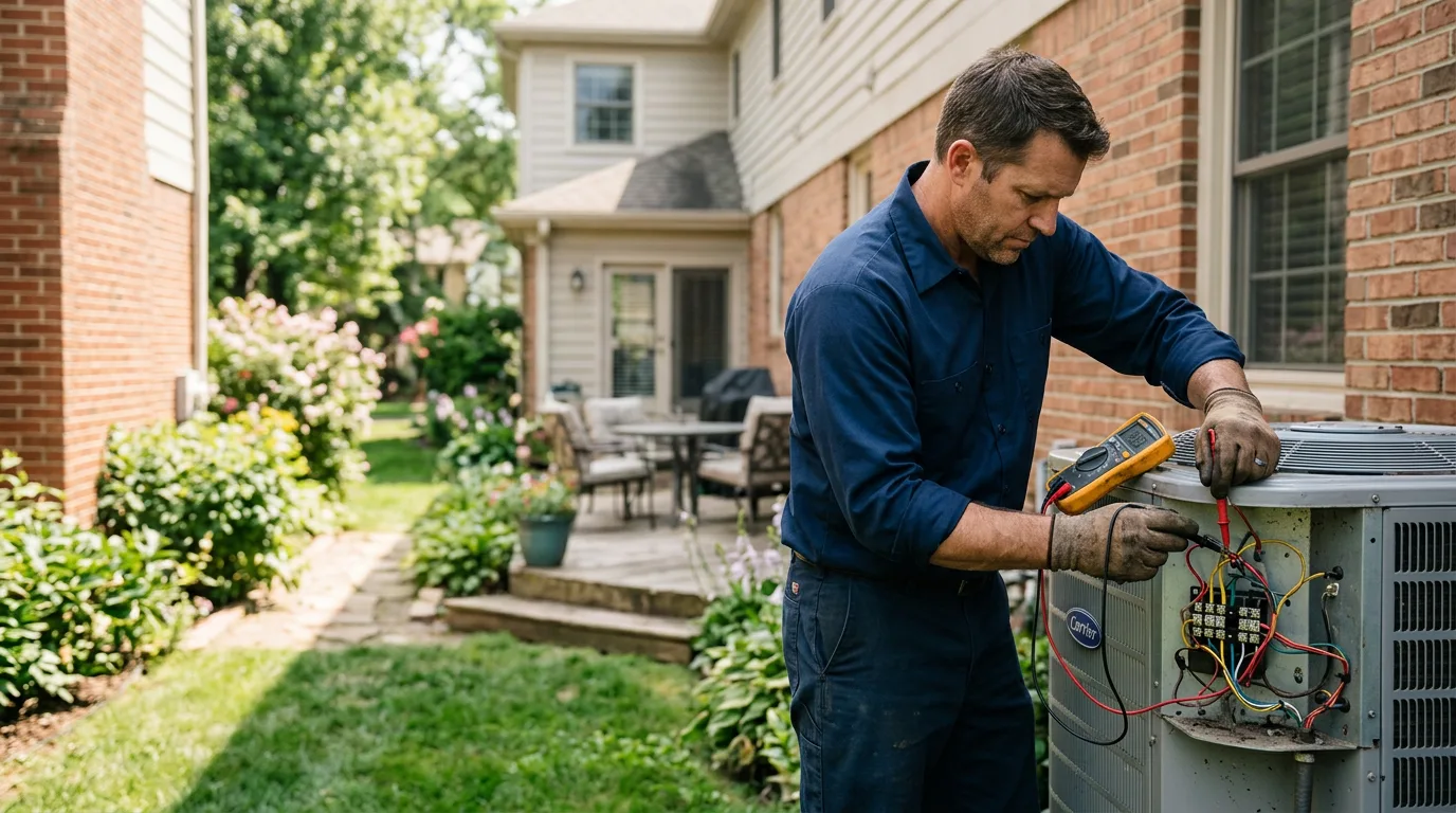 HVAC technician working near Milledgeville, OH